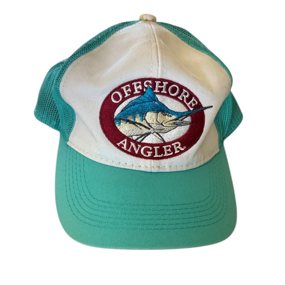 Offshore Angler Bass Pro Shops Hat Cap Trucker Blue White Fishing